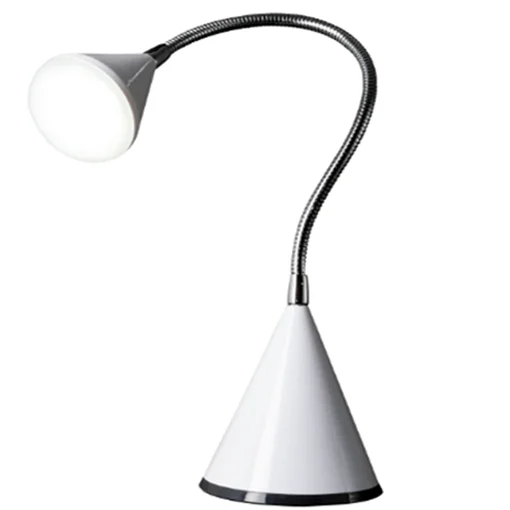 OttLite LED FlexNeck Cone Desk Lamp White Bright Light With Sleek And Innovative Design