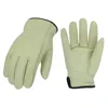 Pigskin Leather Work and Driver Gloves with breathable and stretchy genuine pigskin grain leather provides hands maximum