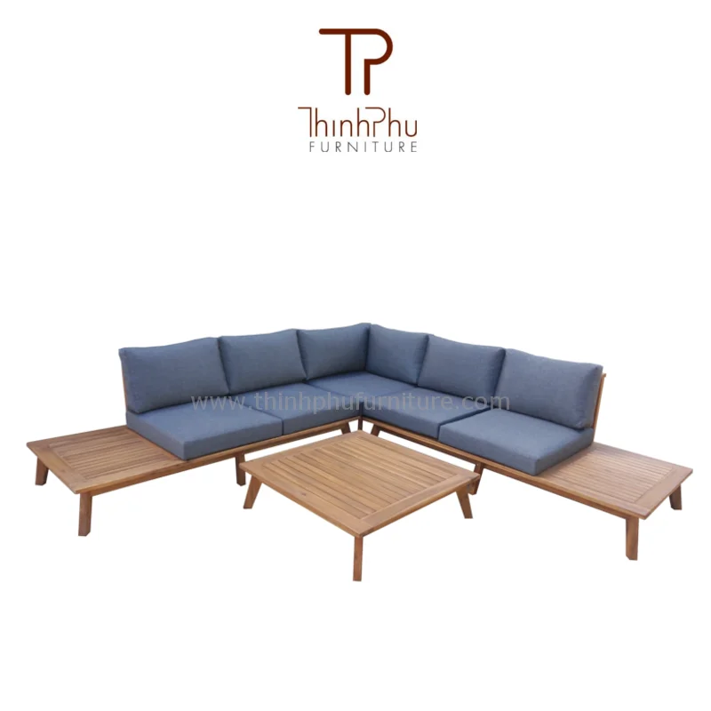 High Quality Deep Seating Sofa Set Paolo Luxury Wood Outdoor