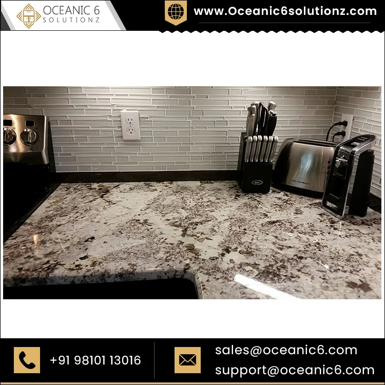 Alaska White Granite Kitchen Countertops Cut To Size Slabs Tiles For