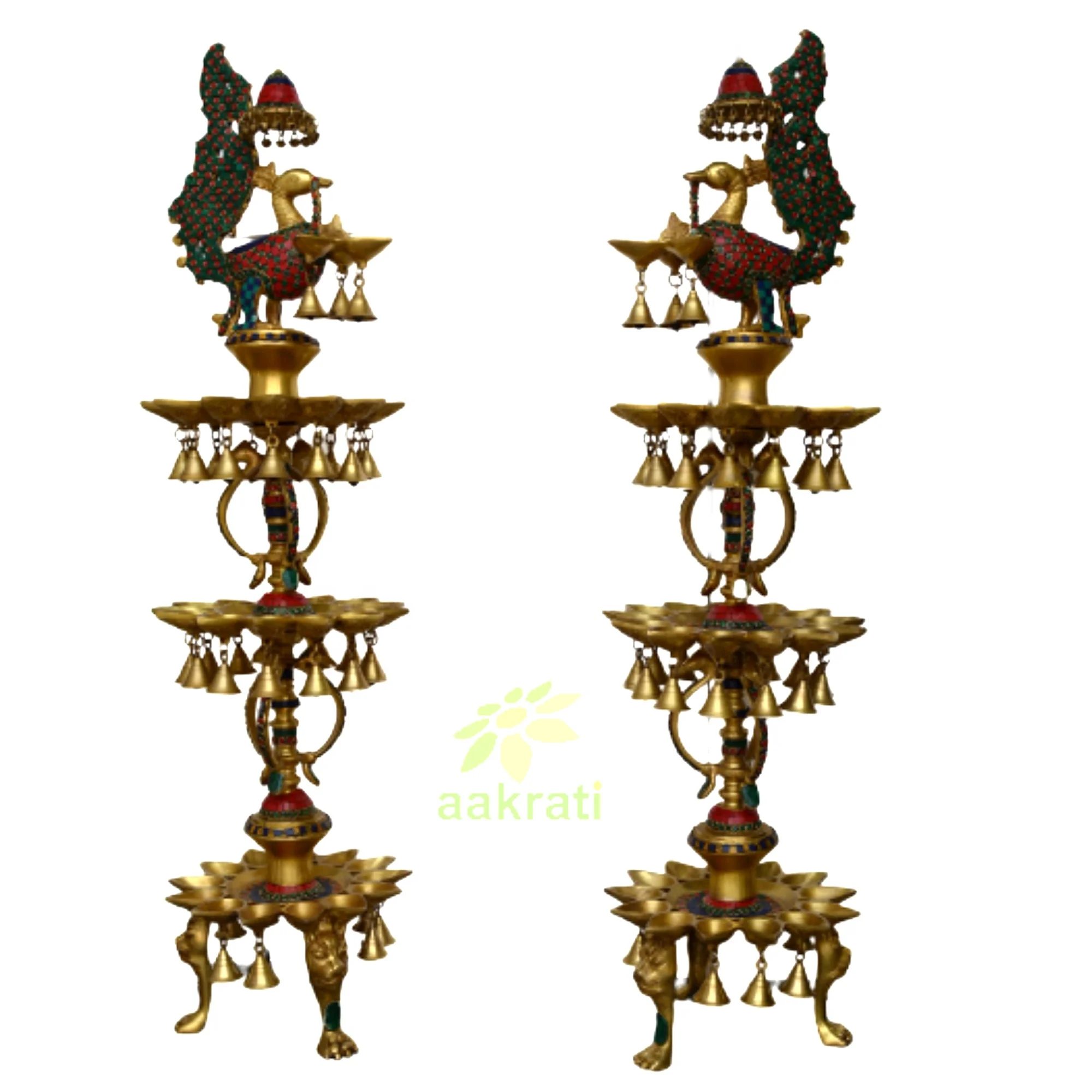 bronze diya stand