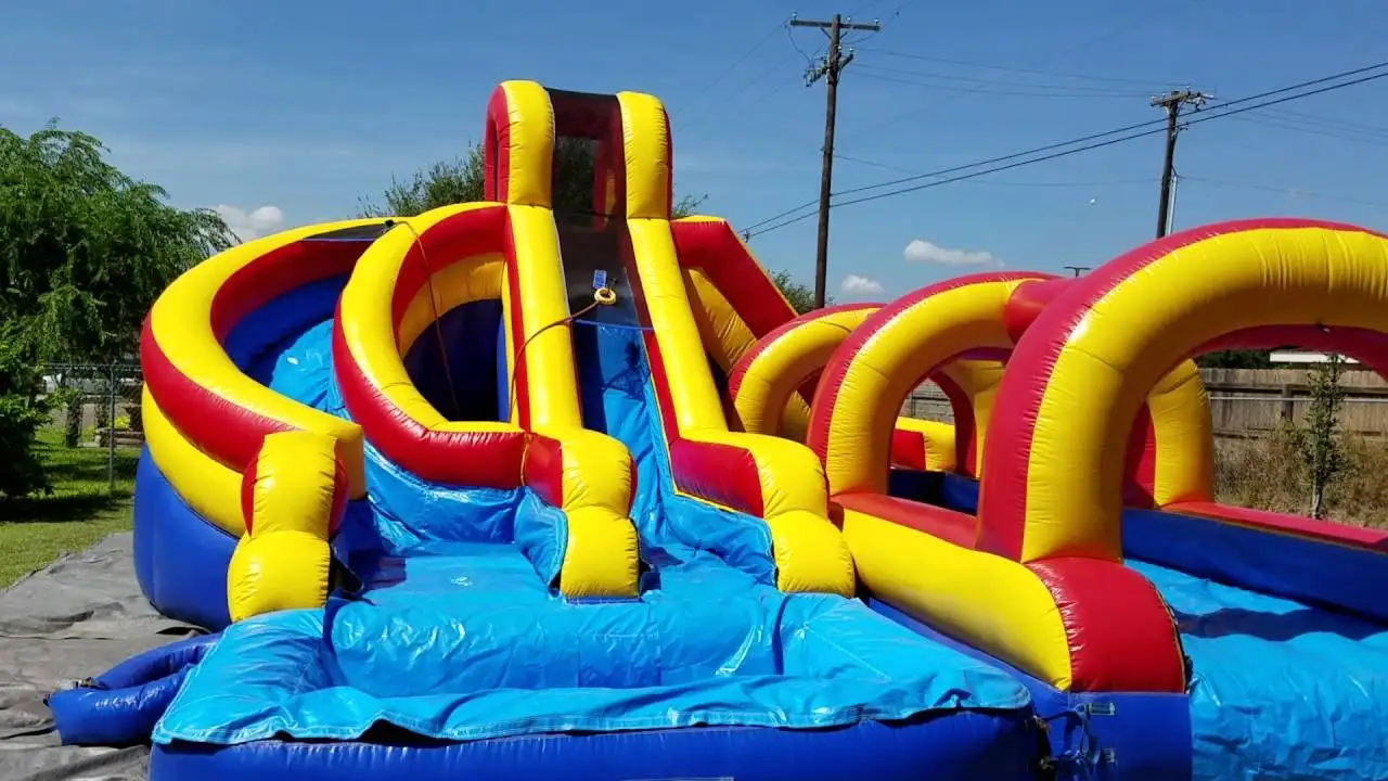 Inflatable Super Helix Water Slide,Inflatable Dual Lane Dry Slide,Super
