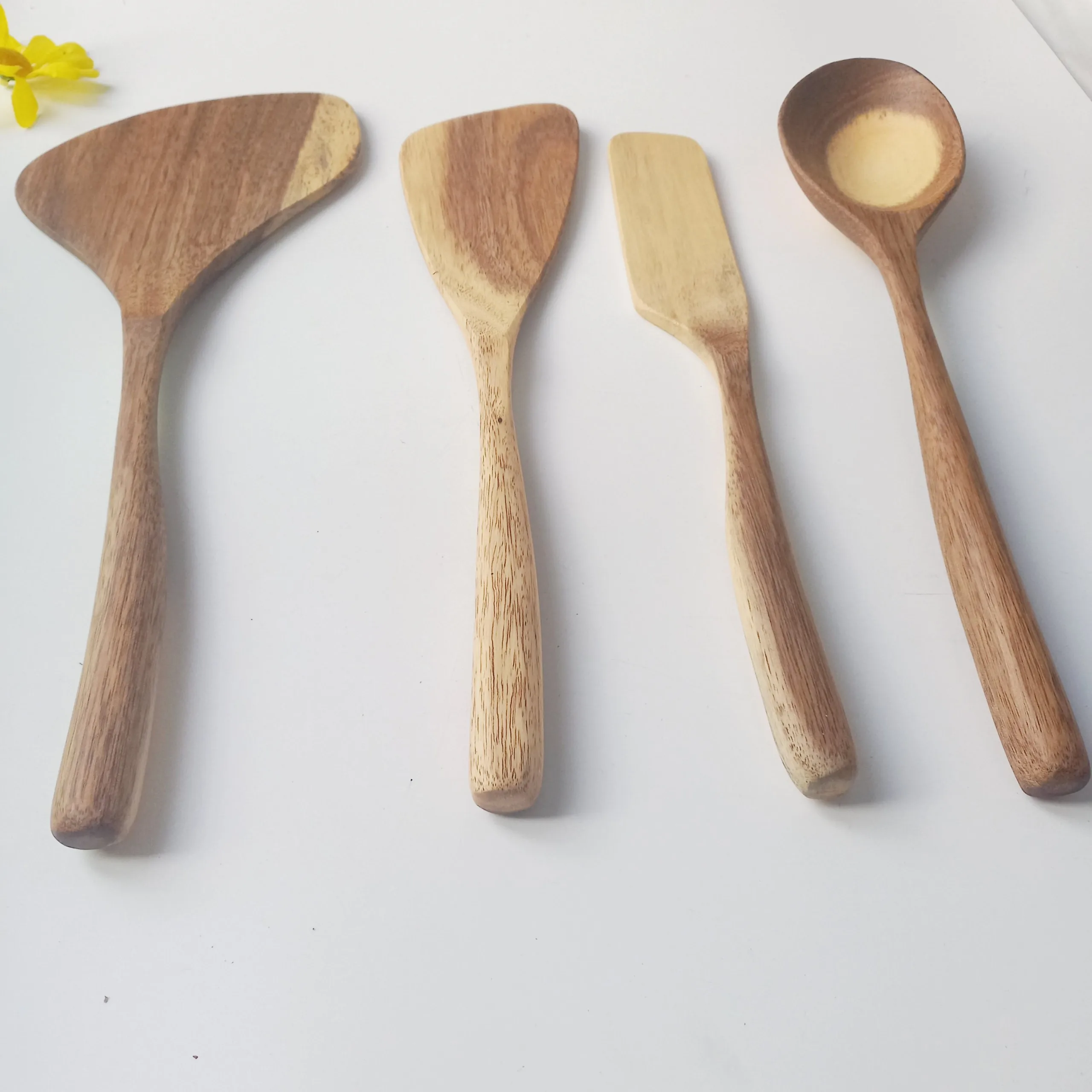 Wooden Acacia Spatula Set Wood Ladle Cooking Kitchen Utensils Factory