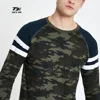 Factory supplier camouflage nice cheap basic full sleeve t shirt for men(paypal accepted0