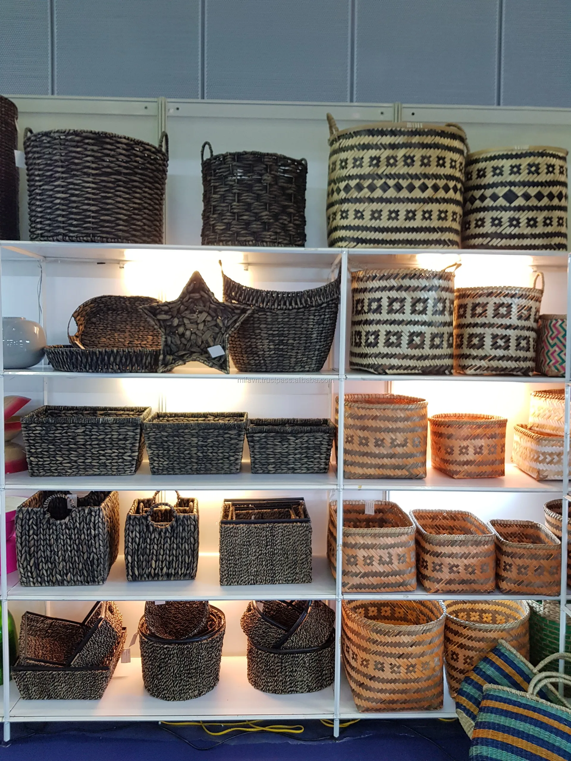 High Quality Natural Round Rattan Basket From Vietnam Buy 2 Tier