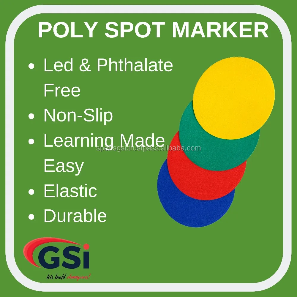 Gsi Colorful Anti Slip Rubber Spot Markers For Drills And Training