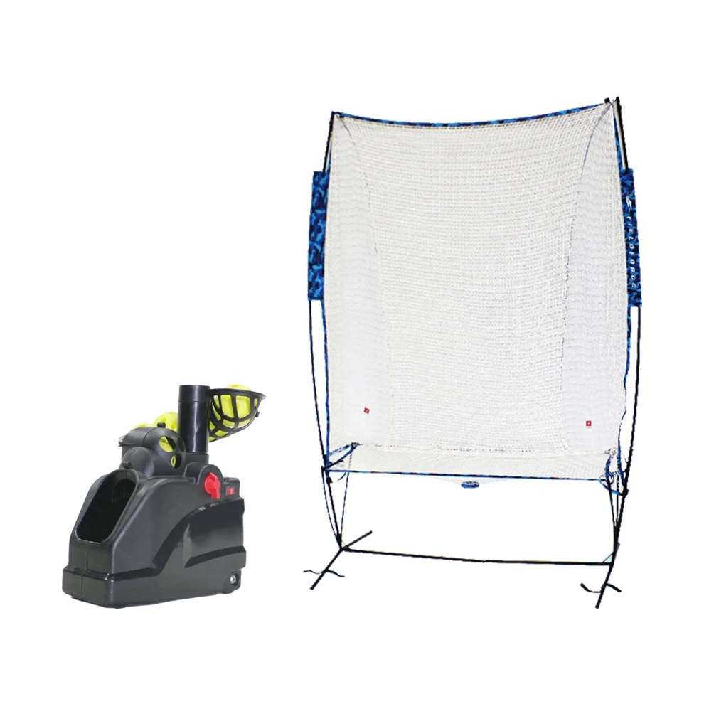 Batting Training Toss Machine & Auto Return Net Set Baseball Practice