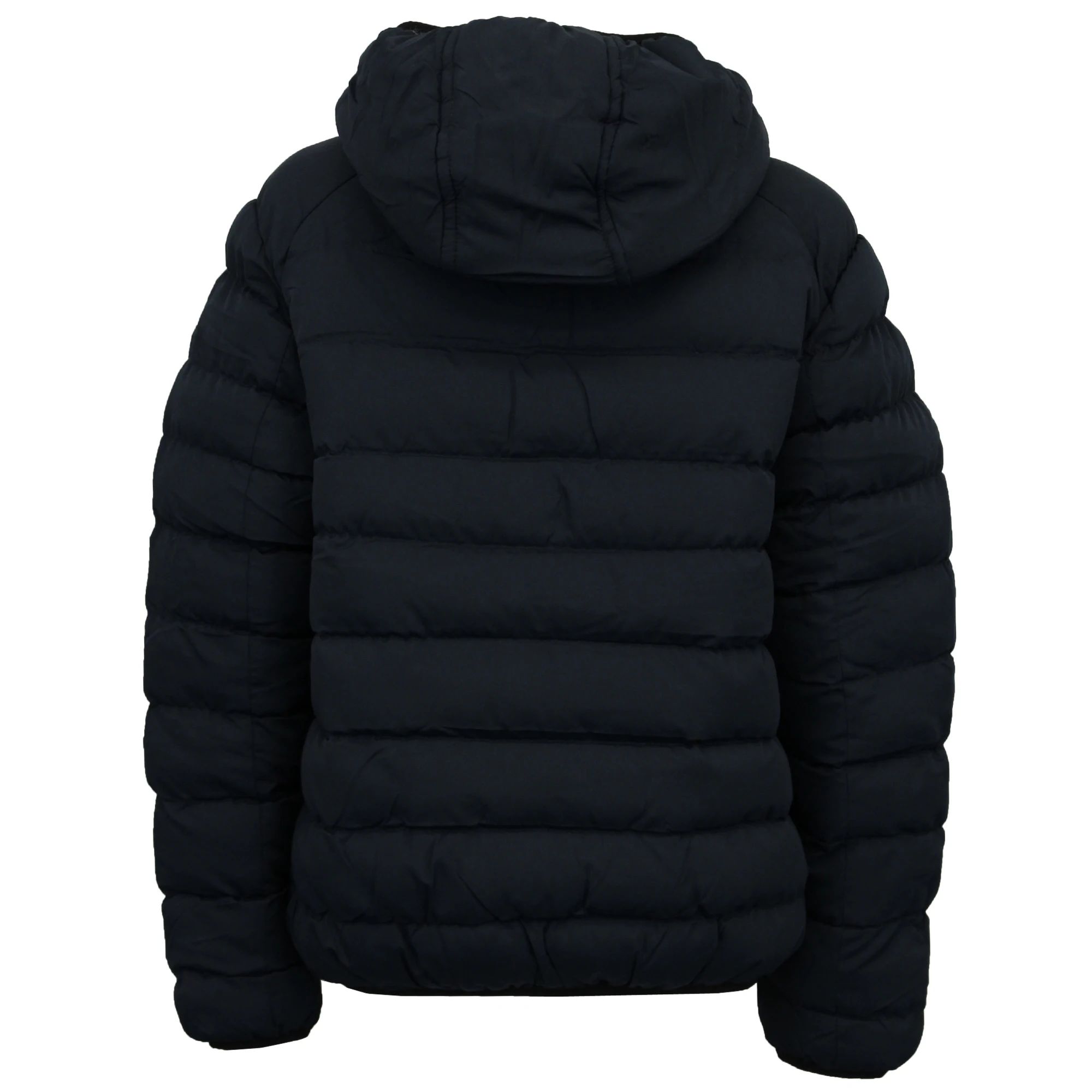 black plain puffer jacket