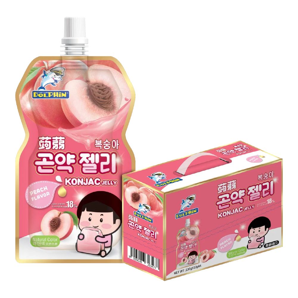 
Peach Konjac Jelly Drink 130g [Captain Dolphin] 