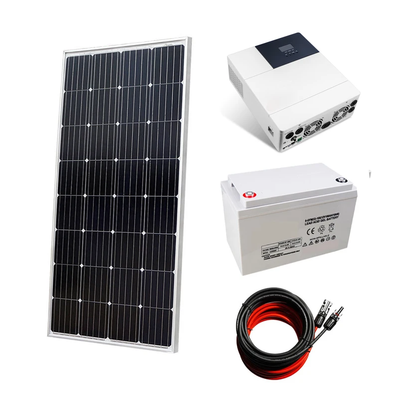 Foldable 100W solar panel kit fully deployed with adjustable legs and MC4 outputs