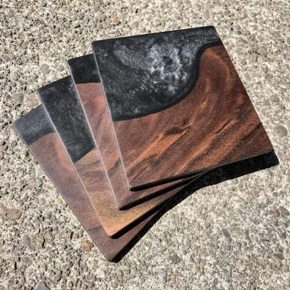 Indian Wooden Epoxy Resin India Tea Cup Coaster Set For Home Decor And Tableware Buy Indian