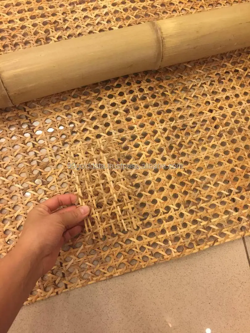 Rattan Cane bing Roll Mesh Furniture Bleached Square Woven Rattan