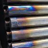 Custom Handmade 2 alloys OD 0.984" L 12.5"( Pattern Straight Line) Timascus Mokuti Titanium Damascus Rods