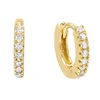 Online fashion jewellery 14kt gold vermeil cubic zirconia huggie earrings