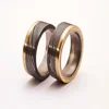 CUSTOM HANDMADE DAMASCUS STEEL FINGER RING WITH BRASS