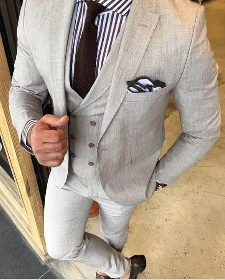 ash colour 3 piece suit