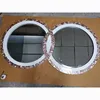 Round lacquer mirrow frame from vietnam with full of shiny seashell cover