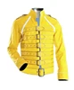 Handmade Freddie Mercury Concert Yellow Jacket, Belted Leather Jacket