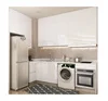 OPPEIN 2019 new Design Guangzhou Manufacturer Customized Hotel Usage Easy To Clean Modern White Lacquer finished Kitchen Cabinet