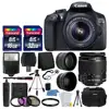 For Rebel T6 Digital SLR Camera with 18-55mm EF-S f/3.5-5.6 is II Lens + 58mm Wide Angle Lens + 2X Telephoto Lens + Flash + 48GB