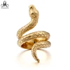 High Quality 18K Gold Plated Unique Snake Ring Men Stainless Steel Jewelry