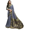 Adorable party wear grey vichitra silk sari features jacquard work