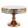 Exquisite Gold Iron Wedding Party Cake Stand Decorating Accessory Display Stand For Cake