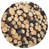 Spruce fir round wood logs