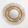 Beautiful handmade sunshine rattan mirror from Vietnam