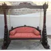 Indian Vintage And Antique Royal Carved Solid Teak Wood Rajasthani Swing