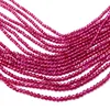 Indian hand polish round micro faceted high quality ruby gemstone beads wholesale supplier