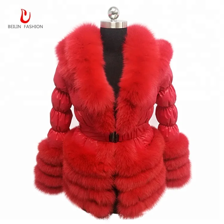 fox fur puffer coat