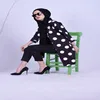 Long jacket for women jacket with polka-dot suitable for formal office wear