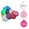Anodized Aluminum Colorful Circle Dog Tag Round Shape Sublimation Pet Tag