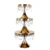 Custom Acrylic/Crystal Birthday Cake Holder Metal Wedding Cupcake Dessert Plate Wholesale Cake Stand Set