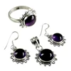 Splendid amethyst jewelry set handmade silver jewellery 925 sterling silver wholesale gemstone silver sets