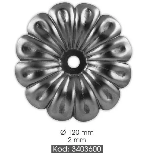 
Rosette Decorative Wrought Iron Rosette forged flower Gate Ornaments Turkish Made Component - Marmara 