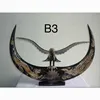 Eagle stand in one cow horn design horn craft, real water buffalow horn craft with carved technique now on sale