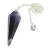 amethyst pendulum for sale wholesale faceted pendulum for dowsing gemstone pendulums manufacturer divine crystal