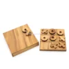 Game for Family and Kids Wooden Tic Tac Toe in Boxes for Brain Strategy