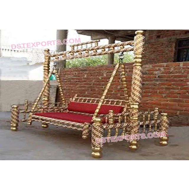 Wooden Meenakari Wedding Swing Indian Wedding Sankheda Swing Jhula