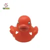 Factory top sale Funny small red Heart print rubber floating duck toys for kids