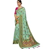 Desirable Turquoise Color Jacquard Silk Designer Saree
