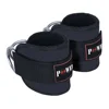 Hot Selling Ankle Straps Black Neoprene Padded With D Ring For Gym Fitness Workout