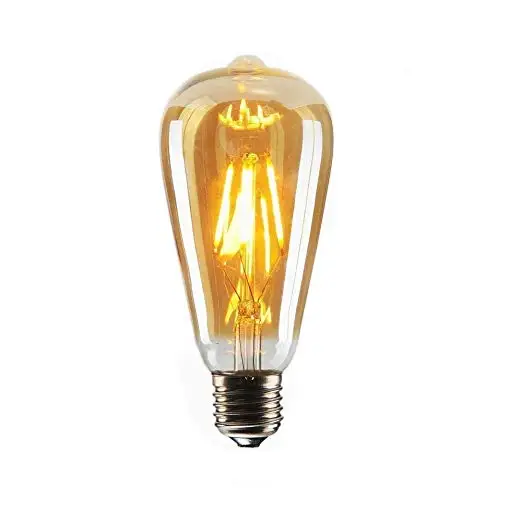 ST64 Led Filament Bulb Dimmable Vintage antique  Led Light Bulb 2200K Clear Glass LED Edison Bulb