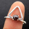 Trillion shape garnet blue topaz citrine gemstone handmade 925 sterling silver jewelry ring
