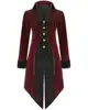 Fashion Men's Coat Steampunk Vintage Tailcoat Jacket Gothic Victorian Frock Coat