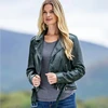 Leather Biker Jacket is now in a dark green colour way to fit every season