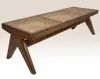 pierre jeanneret le corbusier replica bench solid teakwood high quality living room bench