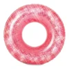 spark water floating pool tube ride Inflatable Glitter Ring Pool Float, Pink
